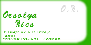 orsolya nics business card